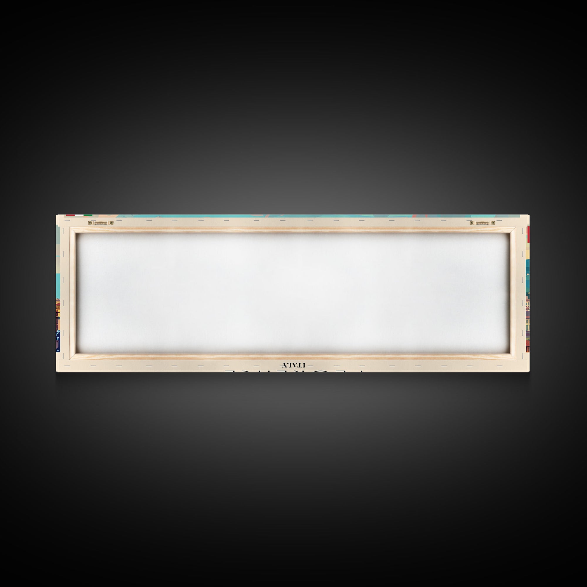 Florence Italy Panoramic Travel Poster, Framed Canvas Print or Metal Wall Art, Travel Art, Home Decor, Panoramic Painting, Midcentury Art