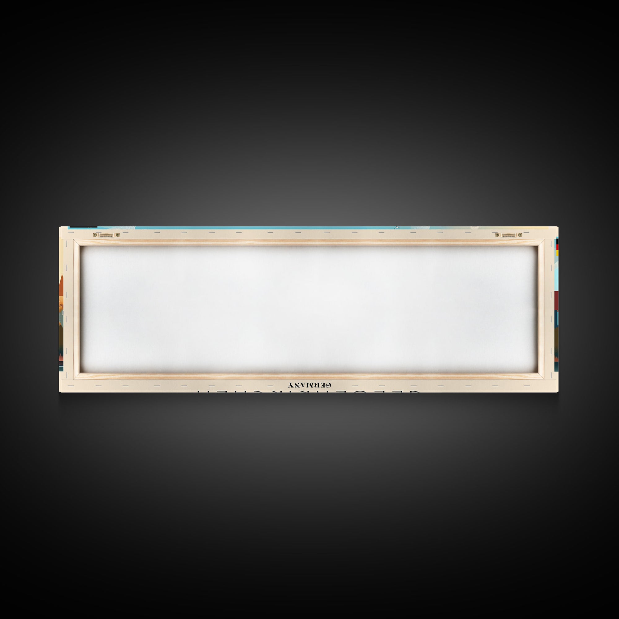 Gelsenkirchen Germany Panoramic Travel Poster, Framed Canvas Print or Metal Wall Art, Travel Art, Home Decor, Panoramic Painting, Midcentury Art