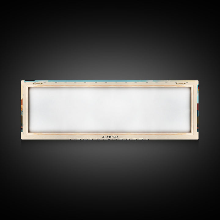 Gelsenkirchen Germany Panoramic Travel Poster, Framed Canvas Print or Metal Wall Art, Travel Art, Home Decor, Panoramic Painting, Midcentury Art