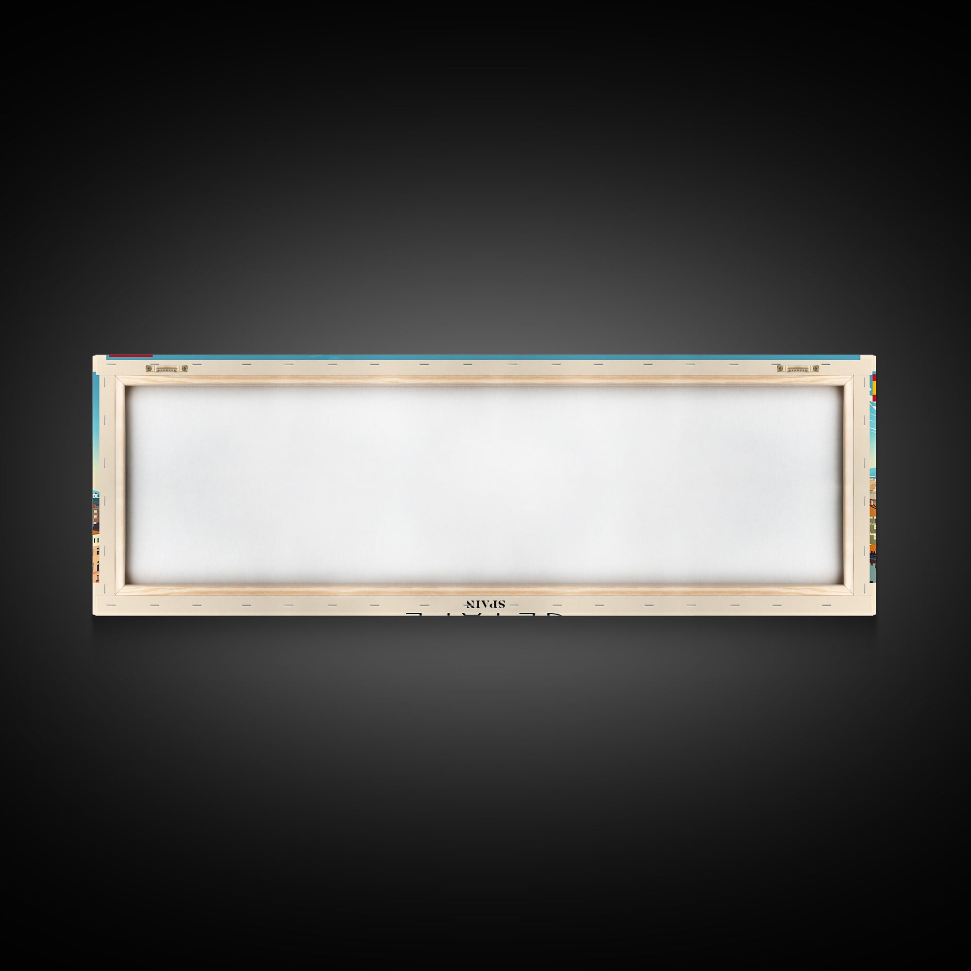 Getafe Spain Panoramic Travel Poster, Framed Canvas Print or Metal Wall Art, Travel Art, Home Decor, Panoramic Painting, Midcentury Art