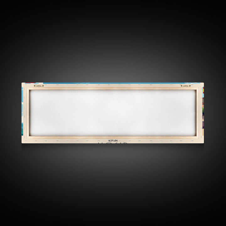 Gijón Spain Travel Print Wall Art, Panoramic City Art, Travel Art, Wall Decor, Vacation Gift, Framed Canvas Print Or Metal Art