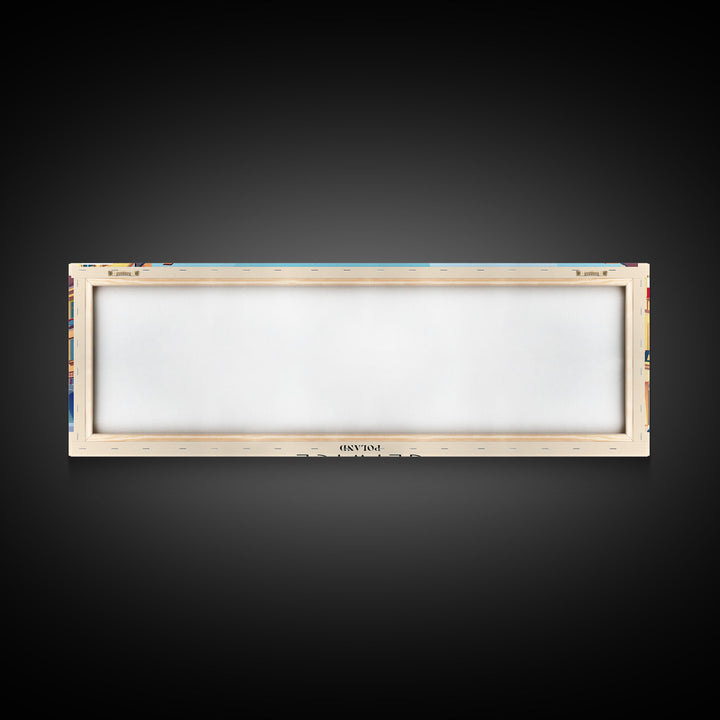 Gliwice Poland Panoramic Travel Poster, Framed Canvas Print or Metal Wall Art, Travel Art, Home Decor, Panoramic Painting, Midcentury Art