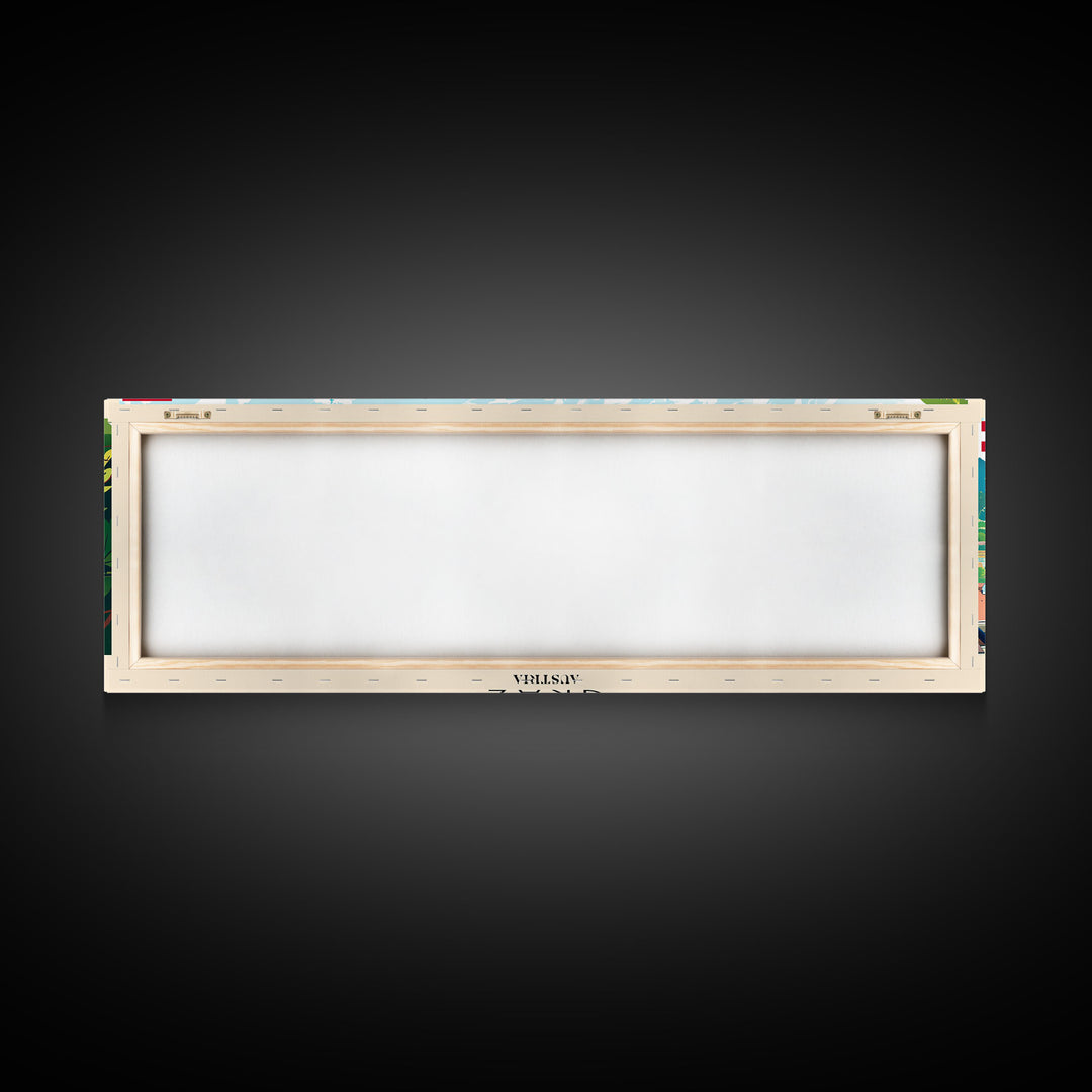 Graz Austria Wall Art, Panoramic Travel Poster, Panoramic Framed Canvas Print, City Wall Art, Wall Hanging Home Decor, Travel Art