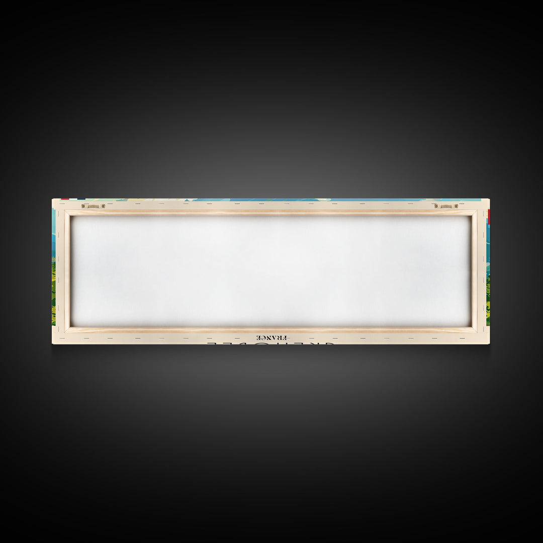 Grenoble France Travel Print Wall Art, Panoramic City Art, Travel Art, Wall Decor, Vacation Gift, Framed Canvas Print Or Metal Art