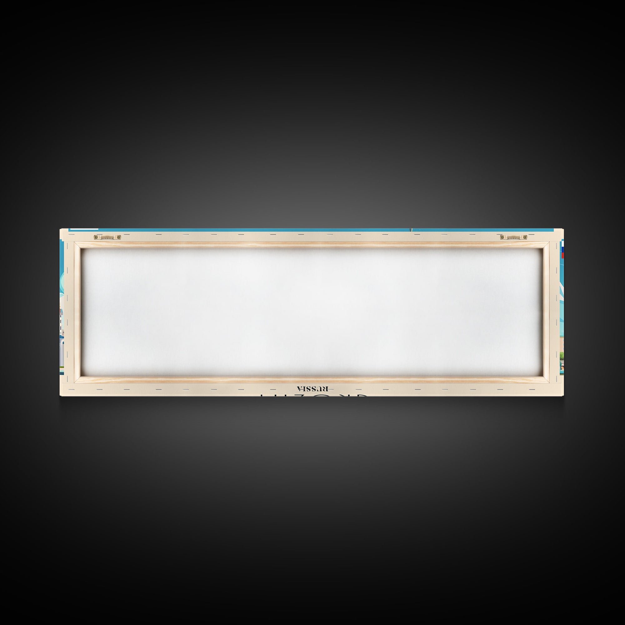 Grozny Russia Panoramic Travel Poster, Framed Canvas Print or Metal Wall Art, Travel Art, Home Decor, Panoramic Painting, Midcentury Art