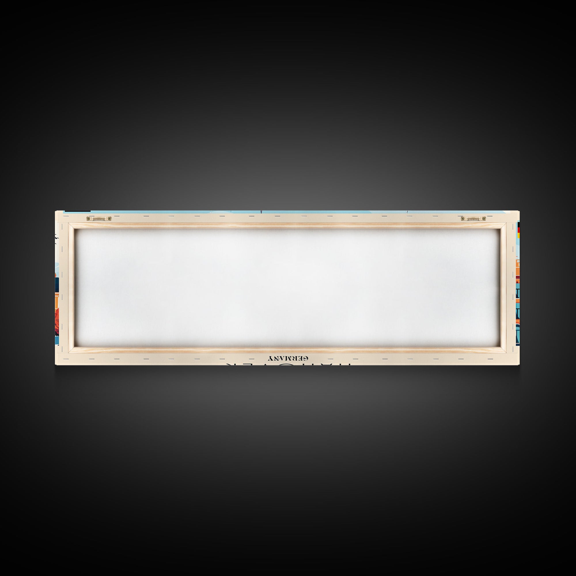 Hanover Germany Panoramic Travel Poster, Framed Canvas Print or Metal Wall Art, Travel Art, Home Decor, Panoramic Painting, Midcentury Art