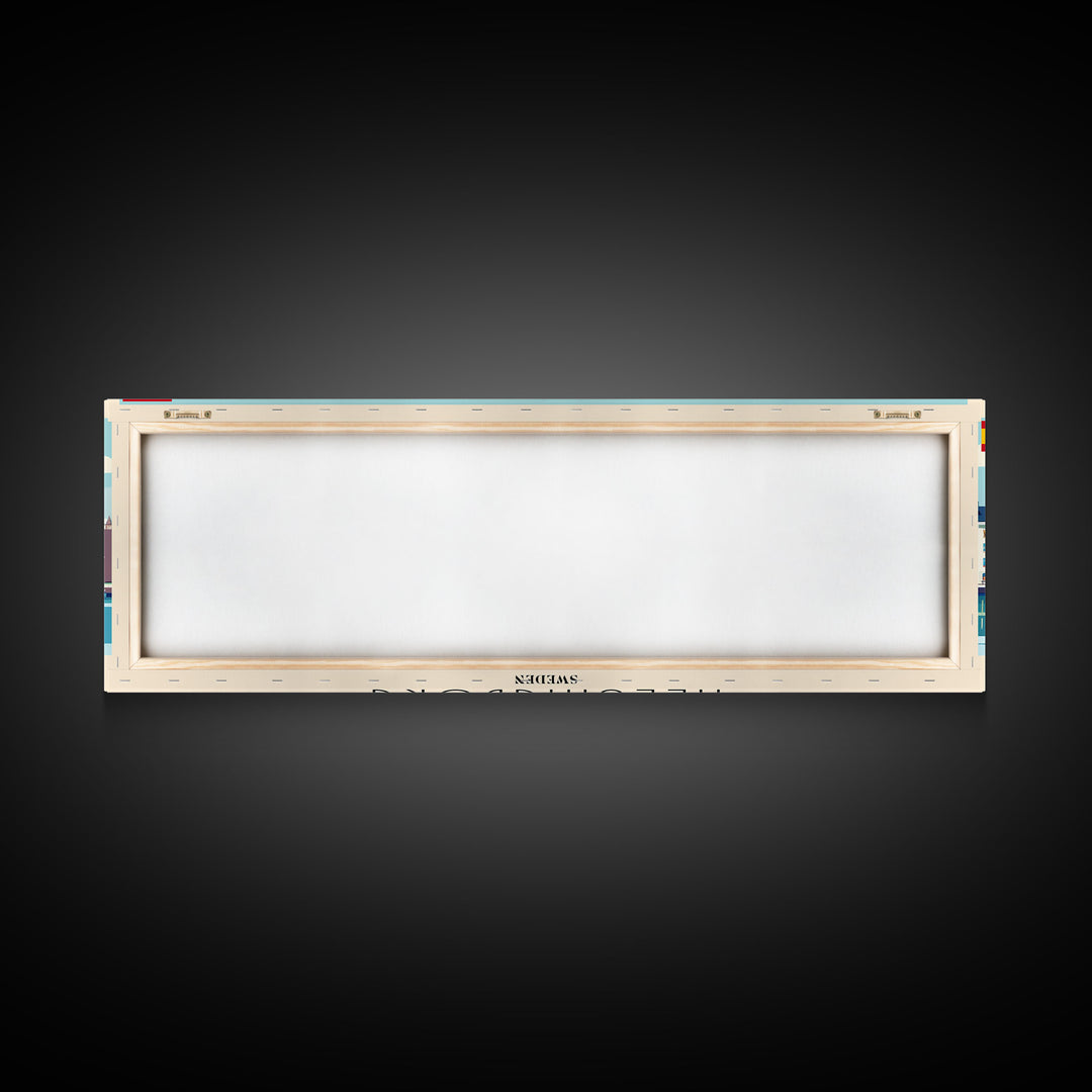 Helsingborg Sweden Travel Print Wall Art, Panoramic City Art, Travel Art, Wall Decor, Vacation Gift, Framed Canvas Print Or Metal Art