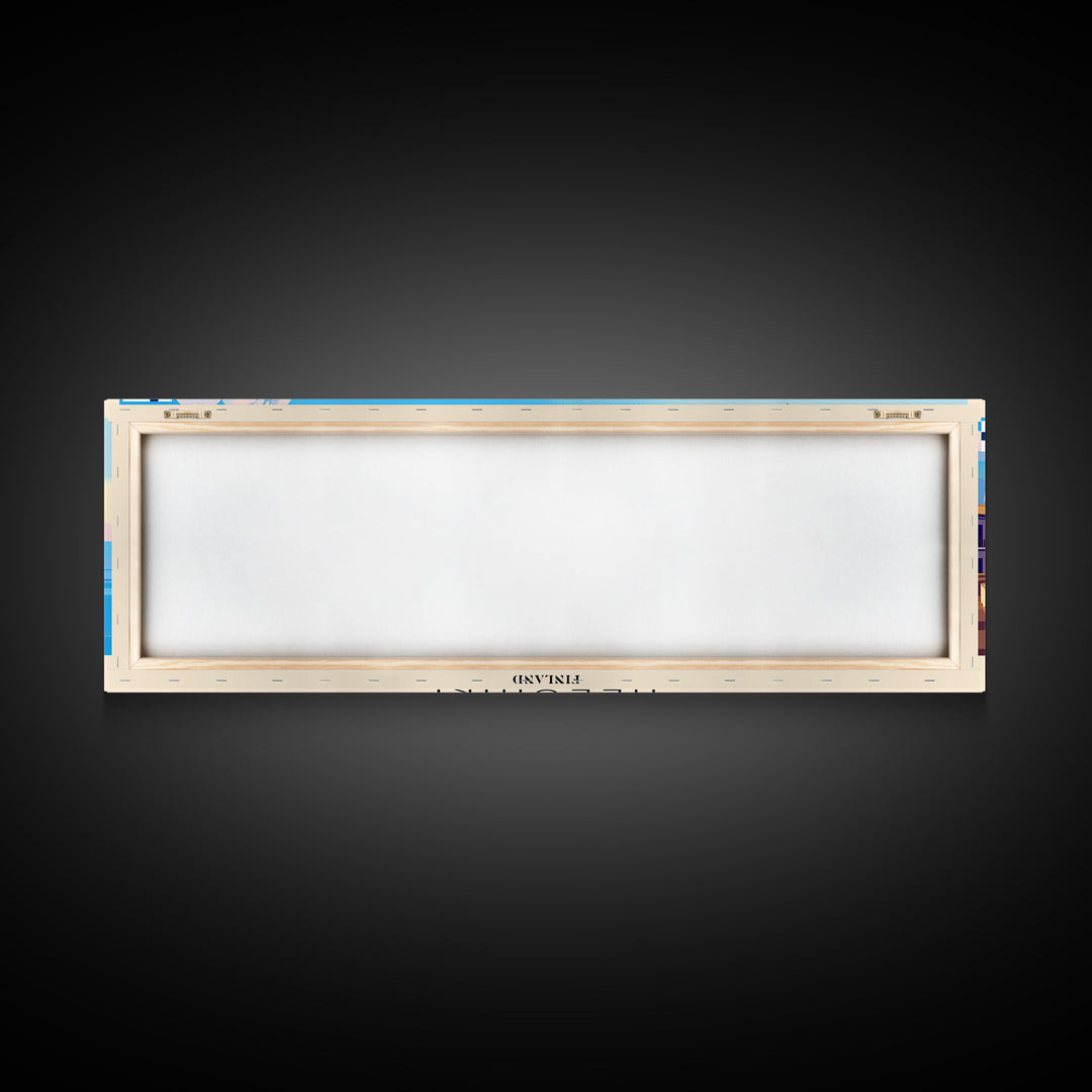 Helsinki Finland Travel Art, City Art, Framed Canvas Print or Metal Wall Art, Europe Travel Poster, Panoramic Wall Art, Extra Wide Wall Art