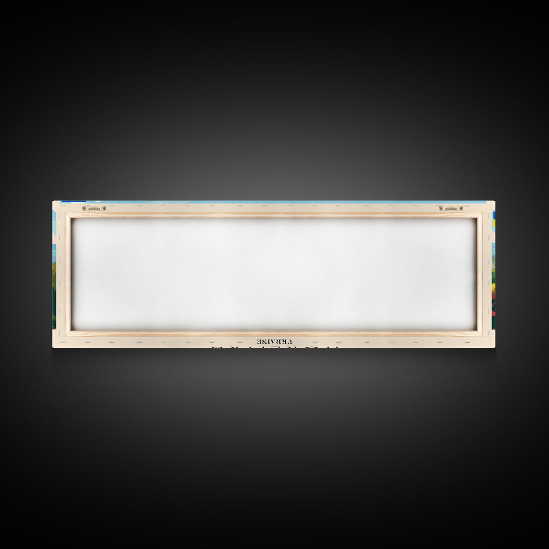 Horlivka Ukraine Wall Art, Panoramic Travel Poster, Panoramic Framed Canvas Print, City Wall Art, Wall Hanging Home Decor, Travel Art