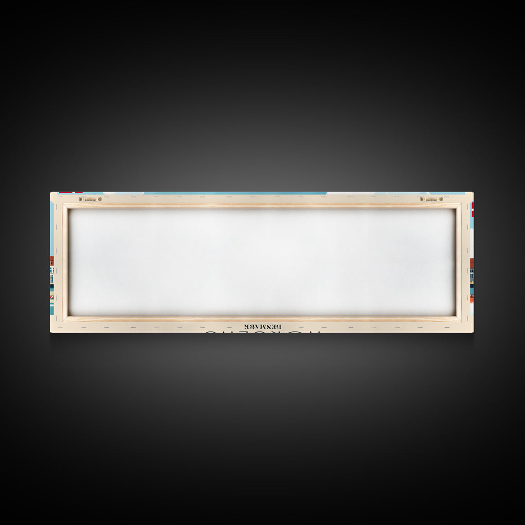 Horsens Denmark Travel Print Wall Art, Panoramic City Art, Travel Art, Wall Decor, Vacation Gift, Framed Canvas Print Or Metal Art