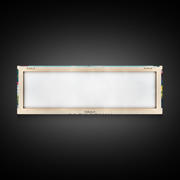 Innsbruck Austria Panoramic Travel Poster, Framed Canvas Print or Metal Wall Art, Travel Art, Home Decor, Panoramic Painting, Midcentury Art