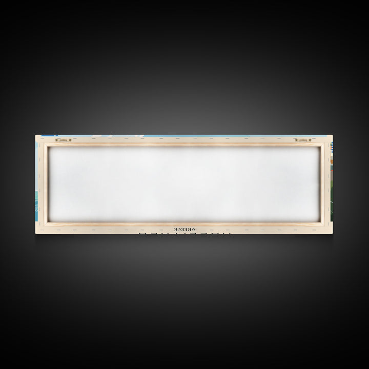 Kallithea Greece Travel Art, City Art, Framed Canvas Print or Metal Wall Art, Europe Travel Poster, Panoramic Wall Art, Extra Wide Wall Art