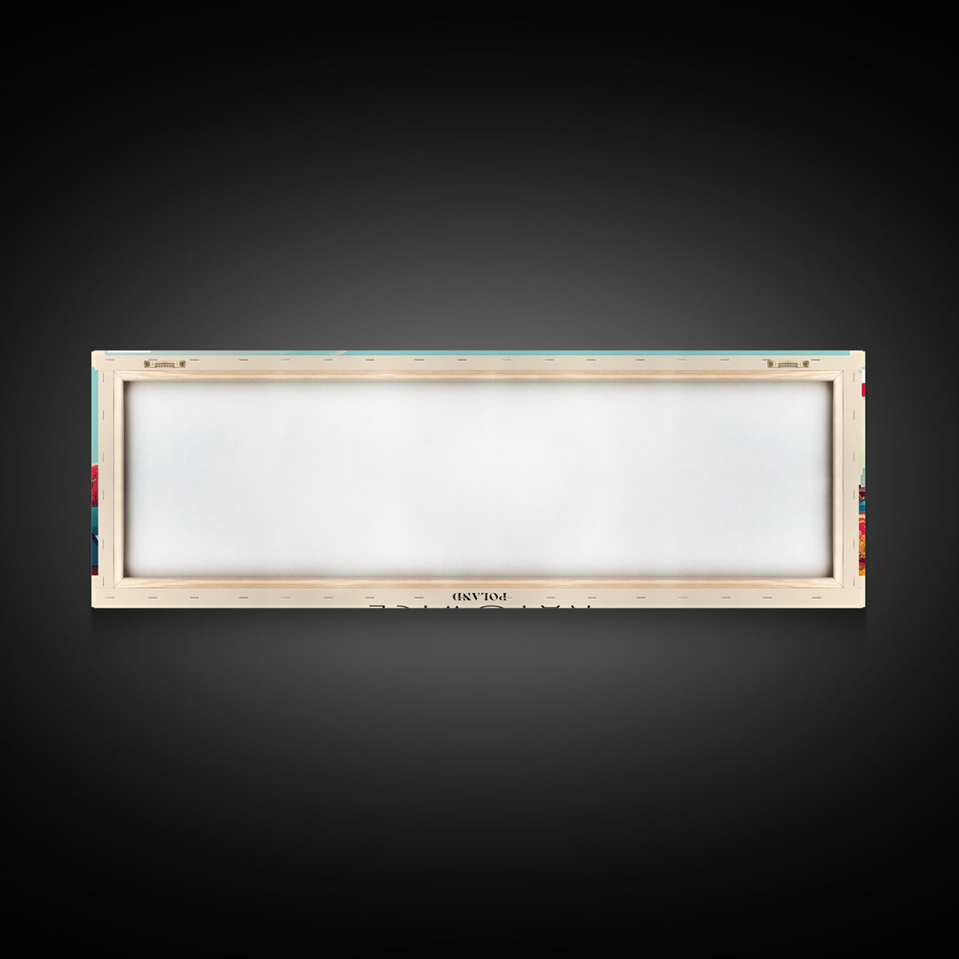 Katowice Poland Wall Art, Panoramic Travel Poster, Panoramic Framed Canvas Print, City Wall Art, Wall Hanging Home Decor, Travel Art