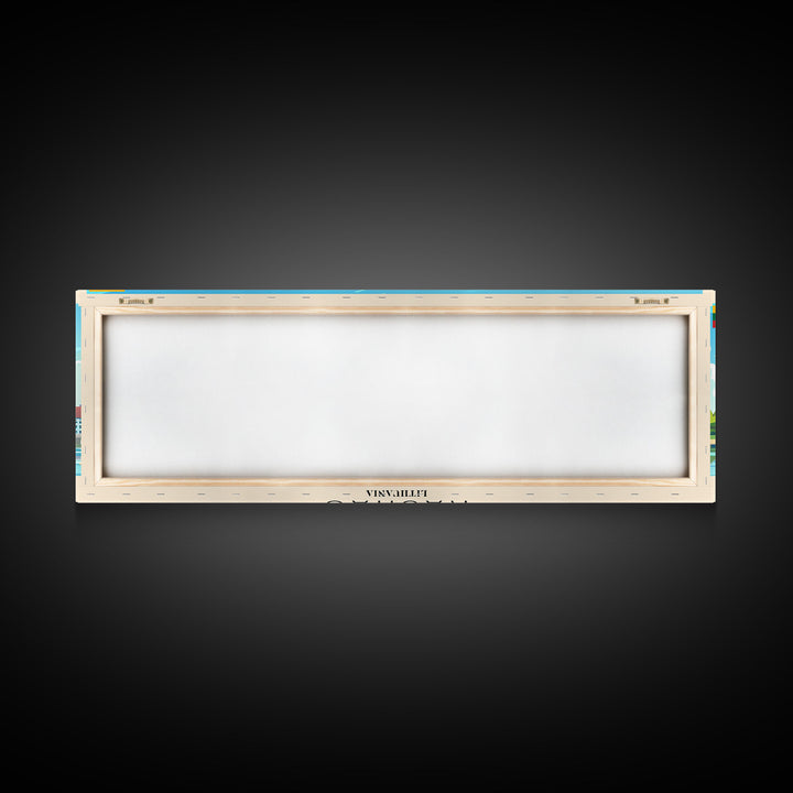 Kaunas Lithuania Travel Print Wall Art, Panoramic City Art, Travel Art, Wall Decor, Vacation Gift, Framed Canvas Print Or Metal Art