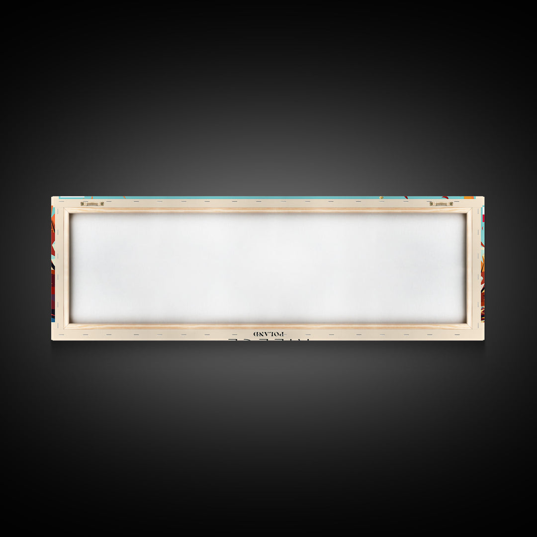Kiel Germany Panoramic Travel Poster, Framed Canvas Print or Metal Wall Art, Travel Art, Home Decor, Panoramic Painting, Midcentury Art