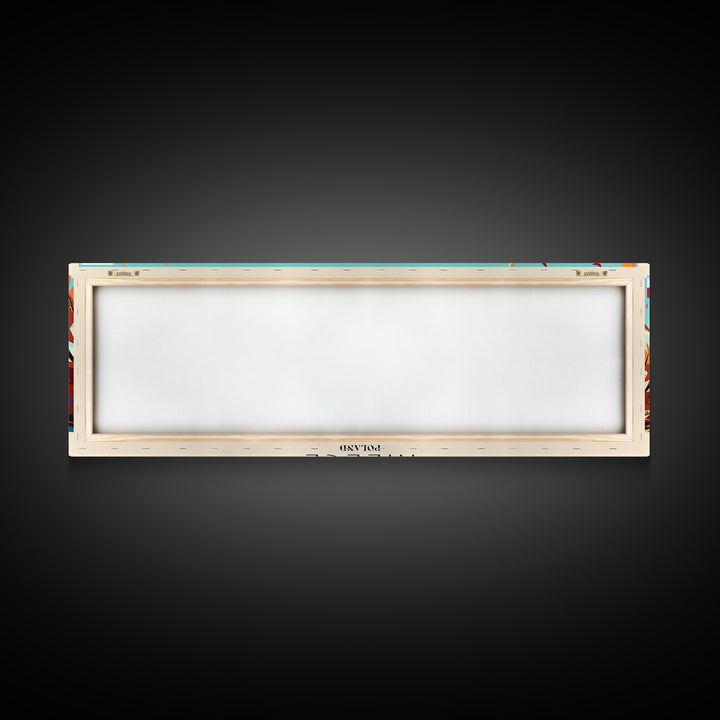 Kiel Germany Panoramic Travel Poster, Framed Canvas Print or Metal Wall Art, Travel Art, Home Decor, Panoramic Painting, Midcentury Art