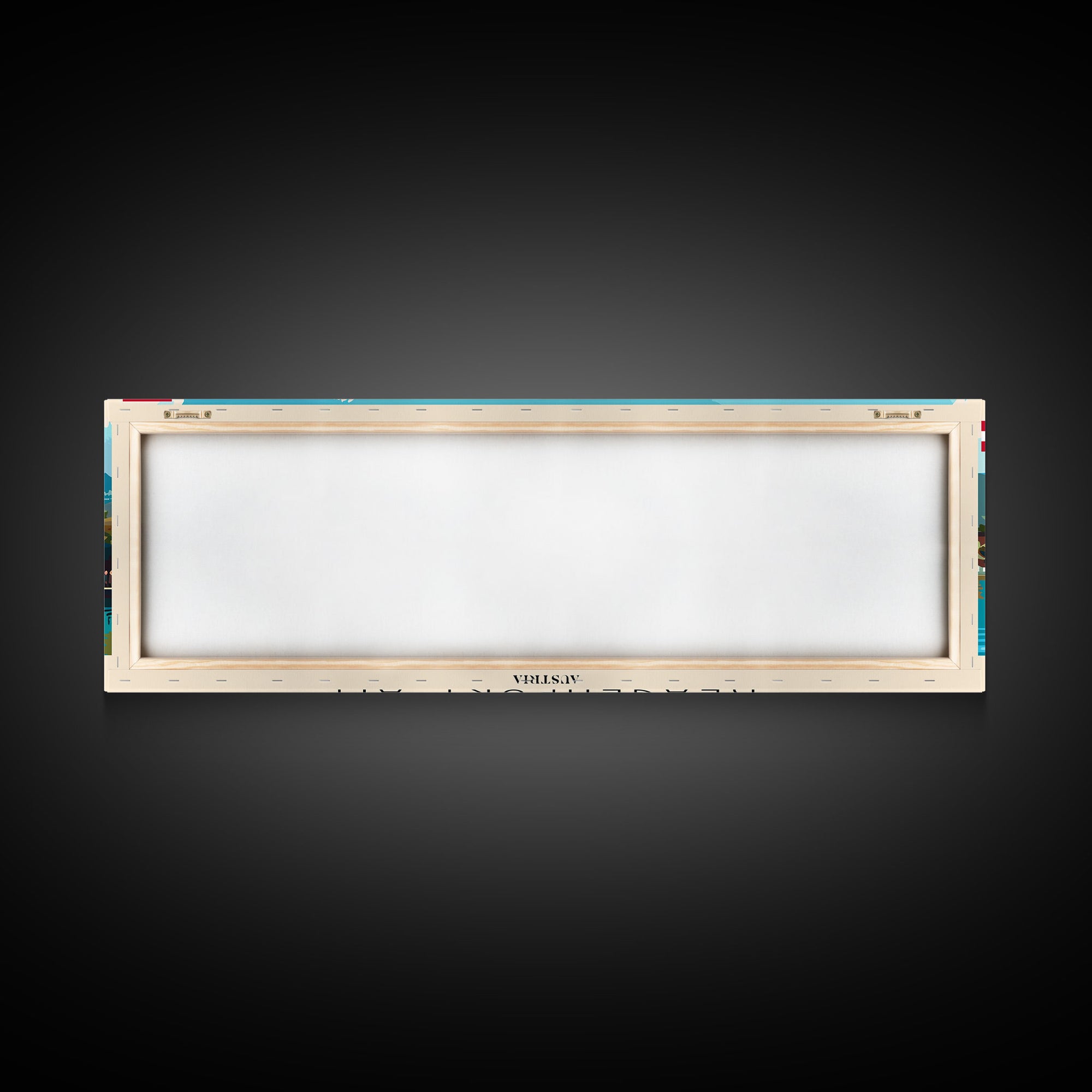 Klagenfurt Austria Panoramic Travel Poster, Framed Canvas Print or Metal Wall Art, Travel Art, Home Decor, Panoramic Painting, Midcentury Art