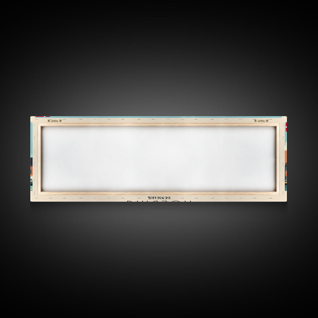 Kolding Denmark Travel Print Wall Art, Panoramic City Art, Travel Art, Wall Decor, Vacation Gift, Framed Canvas Print Or Metal Art