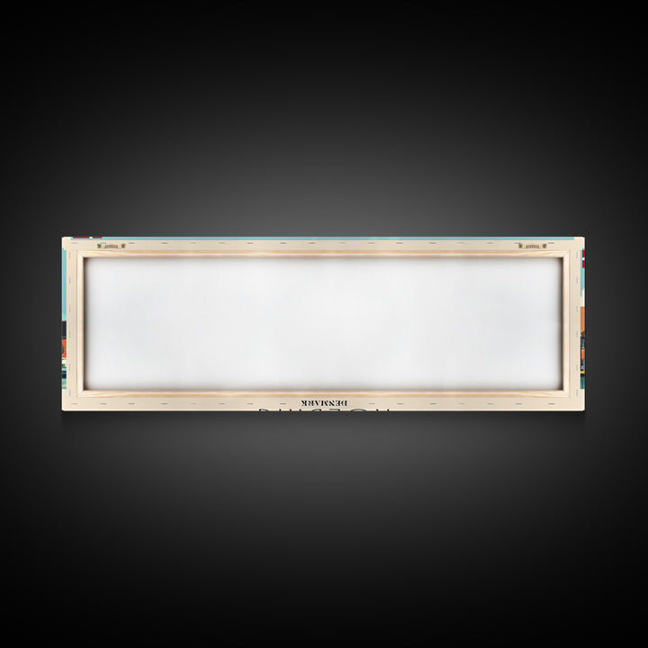 Kolding Denmark Travel Print Wall Art, Panoramic City Art, Travel Art, Wall Decor, Vacation Gift, Framed Canvas Print Or Metal Art