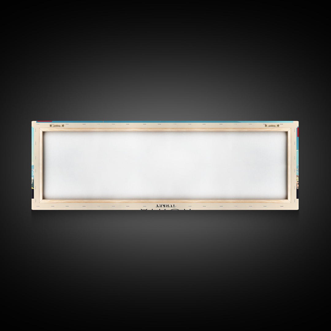 Konya Turkey Panoramic Travel Poster, Framed Canvas Print or Metal Wall Art, Travel Art, Home Decor, Panoramic Painting, Midcentury Art