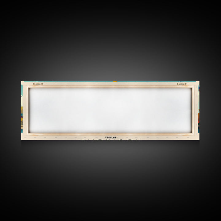 Kostroma Russia Panoramic Travel Poster, Framed Canvas Print or Metal Wall Art, Travel Art, Home Decor, Panoramic Painting, Midcentury Art