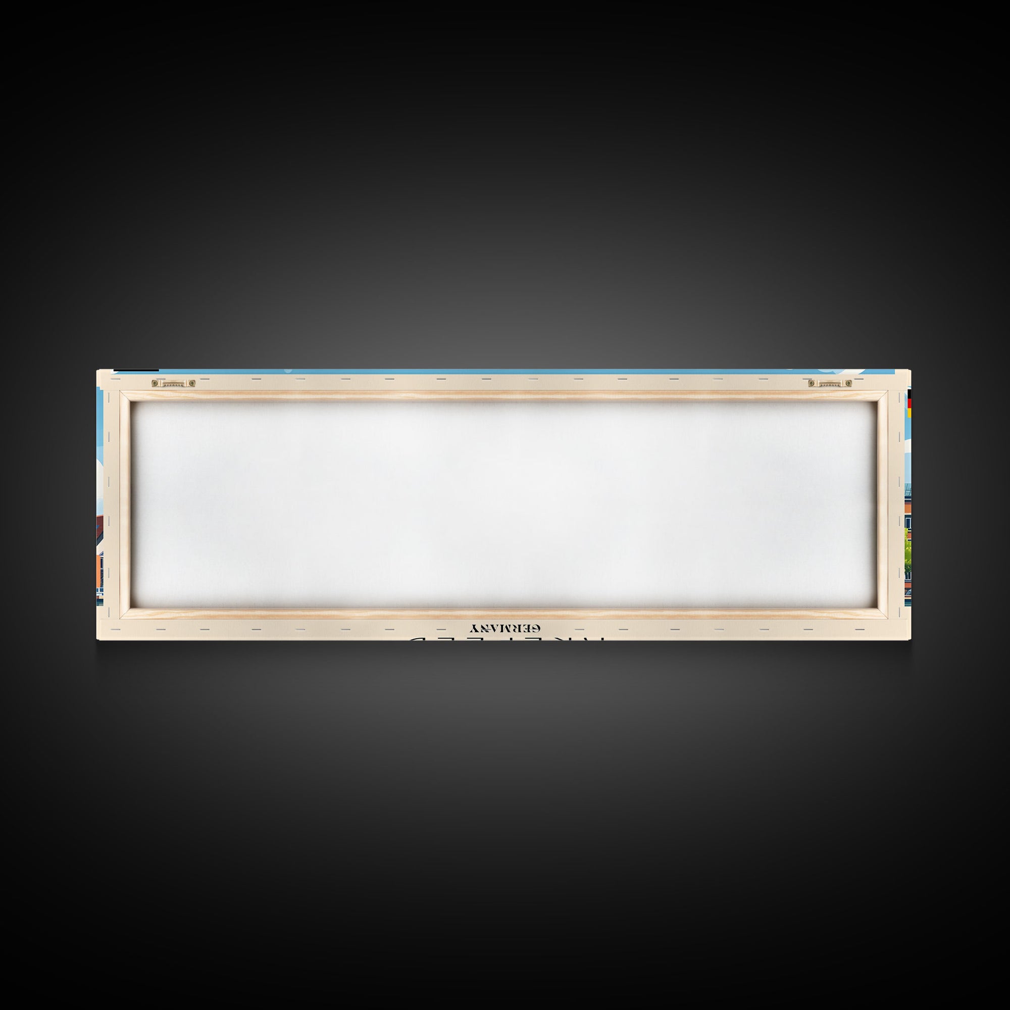 Krefeld Germany Panoramic Travel Poster, Framed Canvas Print or Metal Wall Art, Travel Art, Home Decor, Panoramic Painting, Midcentury Art