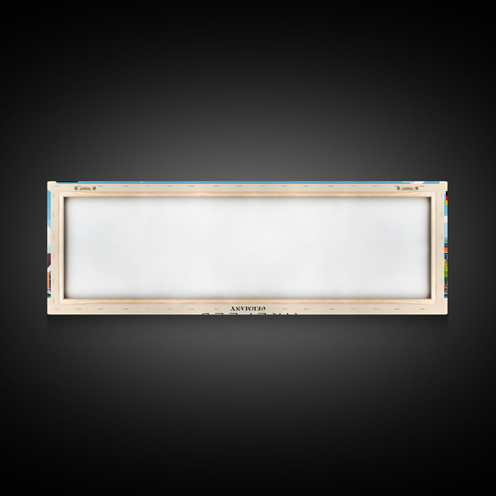 Krefeld Germany Panoramic Travel Poster, Framed Canvas Print or Metal Wall Art, Travel Art, Home Decor, Panoramic Painting, Midcentury Art