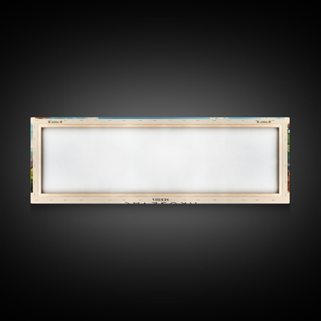 Krusevac Serbia Travel Art, City Art, Framed Canvas Print or Metal Wall Art, Europe Travel Poster, Panoramic Wall Art, Extra Wide Wall Art