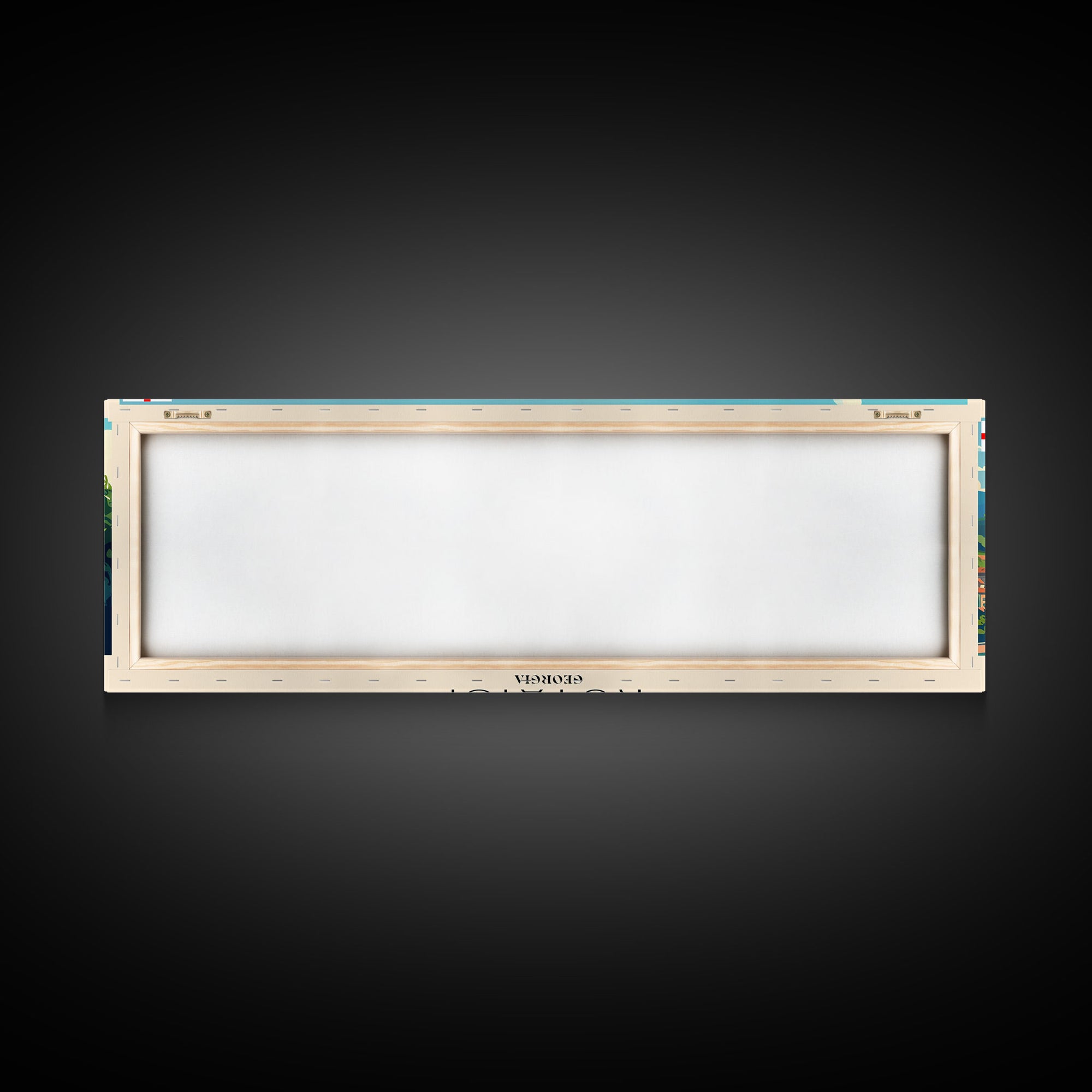 Kutaisi Georgia Panoramic Travel Poster, Framed Canvas Print or Metal Wall Art, Travel Art, Home Decor, Panoramic Painting, Midcentury Art