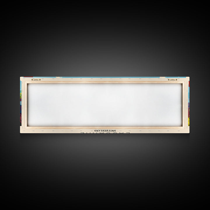 Lausanne Switzerland Travel Art, City Art, Framed Canvas Print or Metal Wall Art, Europe Travel Poster, Panoramic Wall Art, Extra Wide Wall Art