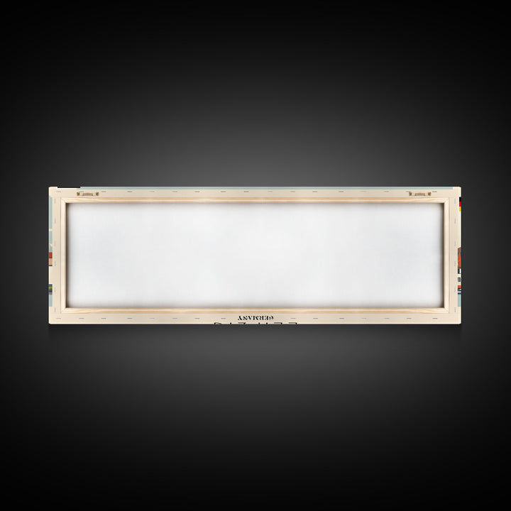 Leipzig Germany Panoramic Travel Poster, Framed Canvas Print or Metal Wall Art, Travel Art, Home Decor, Panoramic Painting, Midcentury Art