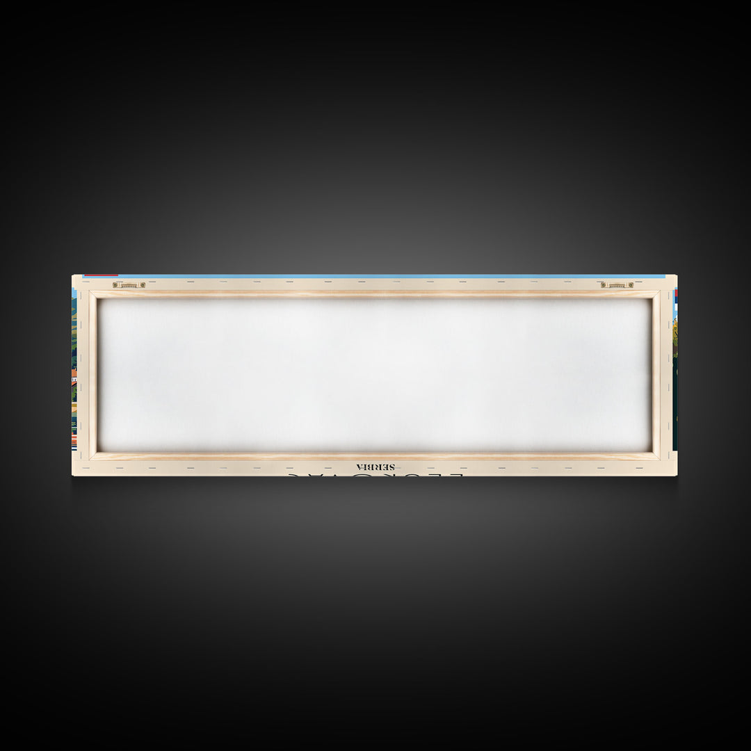 Leskovac Serbia Wall Art, Panoramic Travel Poster, Panoramic Framed Canvas Print, City Wall Art, Wall Hanging Home Decor, Travel Art