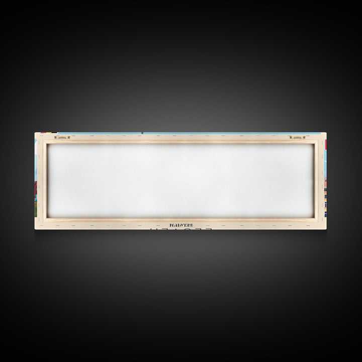 Leuven Belgium Travel Print Wall Art, Panoramic City Art, Travel Art, Wall Decor, Vacation Gift, Framed Canvas Print Or Metal Art