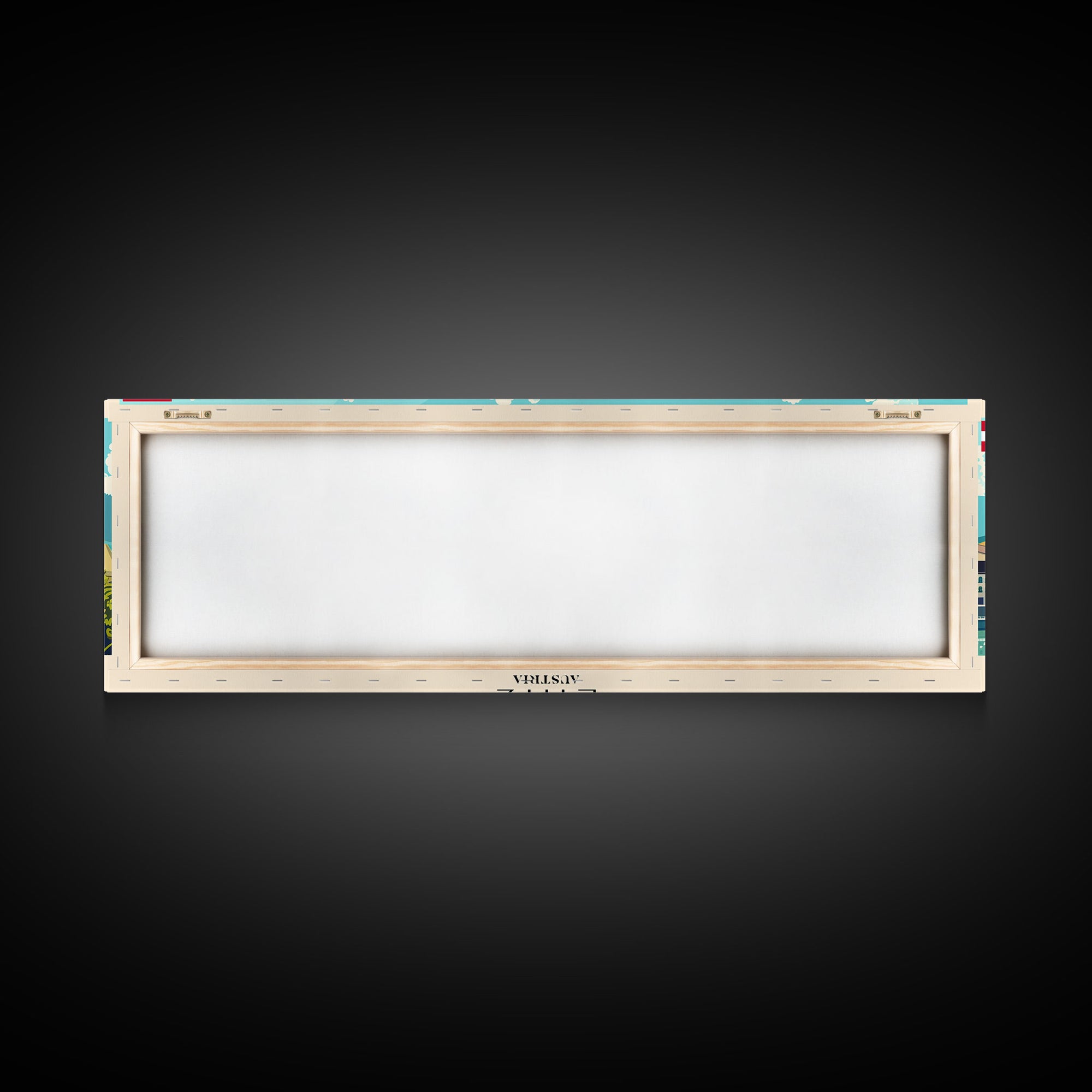 Linz Austria Panoramic Travel Poster, Framed Canvas Print or Metal Wall Art, Travel Art, Home Decor, Panoramic Painting, Midcentury Art