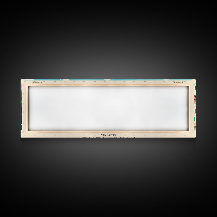 Ljubljana Slovenia Wall Art, Panoramic Travel Poster, Panoramic Framed Canvas Print, City Wall Art, Wall Hanging Home Decor, Travel Art