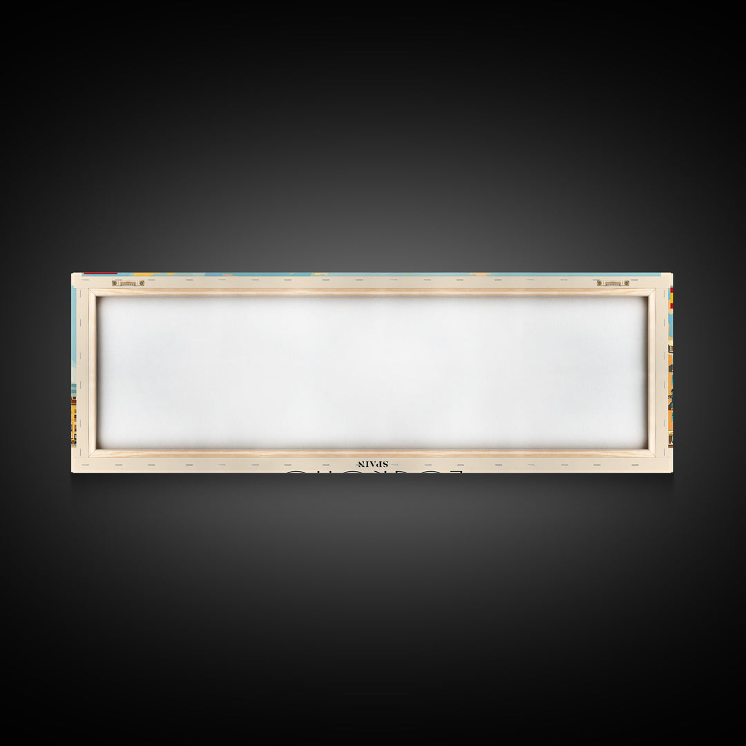 Logrońo Spain Travel Art, City Art, Framed Canvas Print or Metal Wall Art, Europe Travel Poster, Panoramic Wall Art, Extra Wide Wall Art