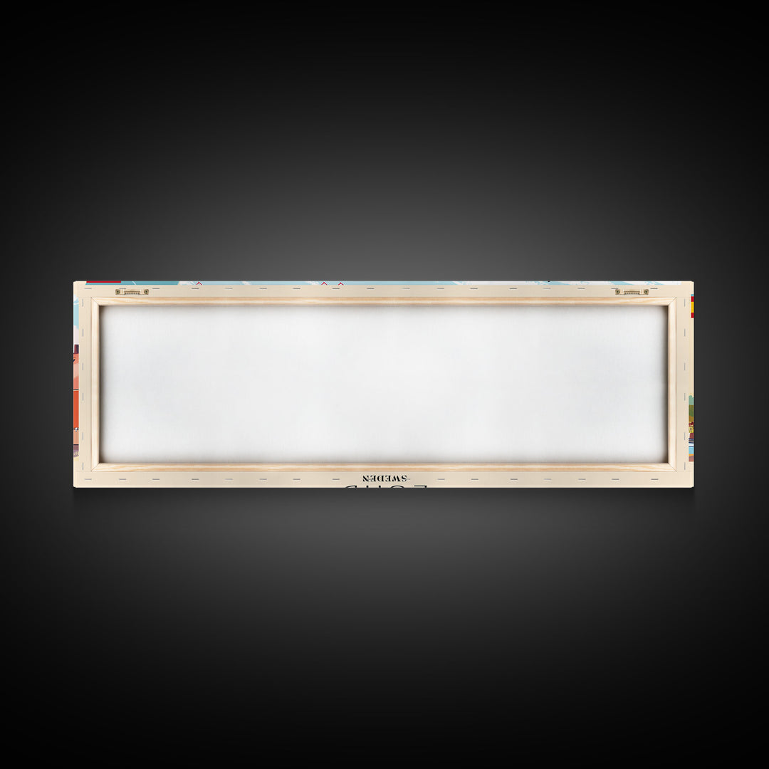 Lund Sweden Travel Print Wall Art, Panoramic City Art, Travel Art, Wall Decor, Vacation Gift, Framed Canvas Print Or Metal Art