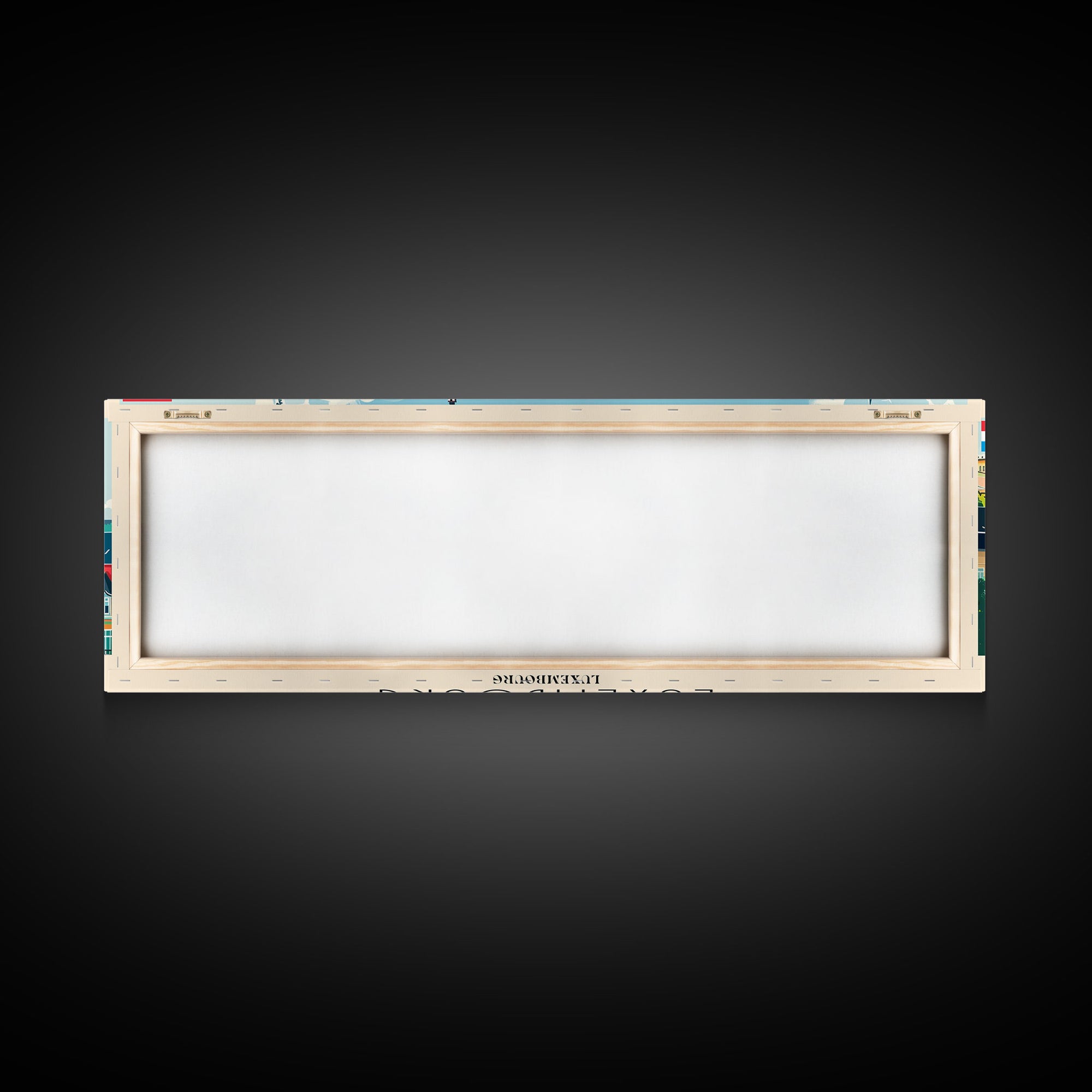 Luxembourg Luxembourg Panoramic Travel Poster, Framed Canvas Print or Metal Wall Art, Travel Art, Home Decor, Panoramic Painting, Midcentury Art