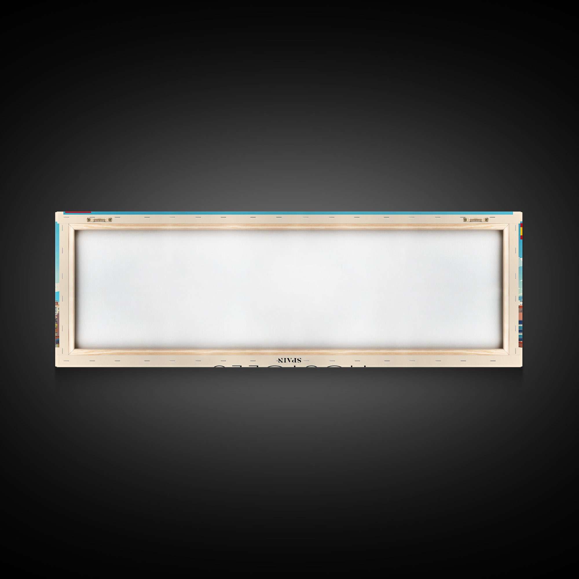 Mostoles Spain Panoramic Travel Poster, Framed Canvas Print or Metal Wall Art, Travel Art, Home Decor, Panoramic Painting, Midcentury Art