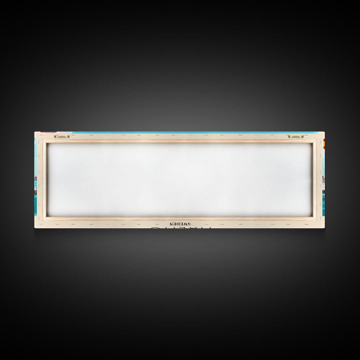 Malmo Sweden Travel Art, City Art, Framed Canvas Print or Metal Wall Art, Europe Travel Poster, Panoramic Wall Art, Extra Wide Wall Art