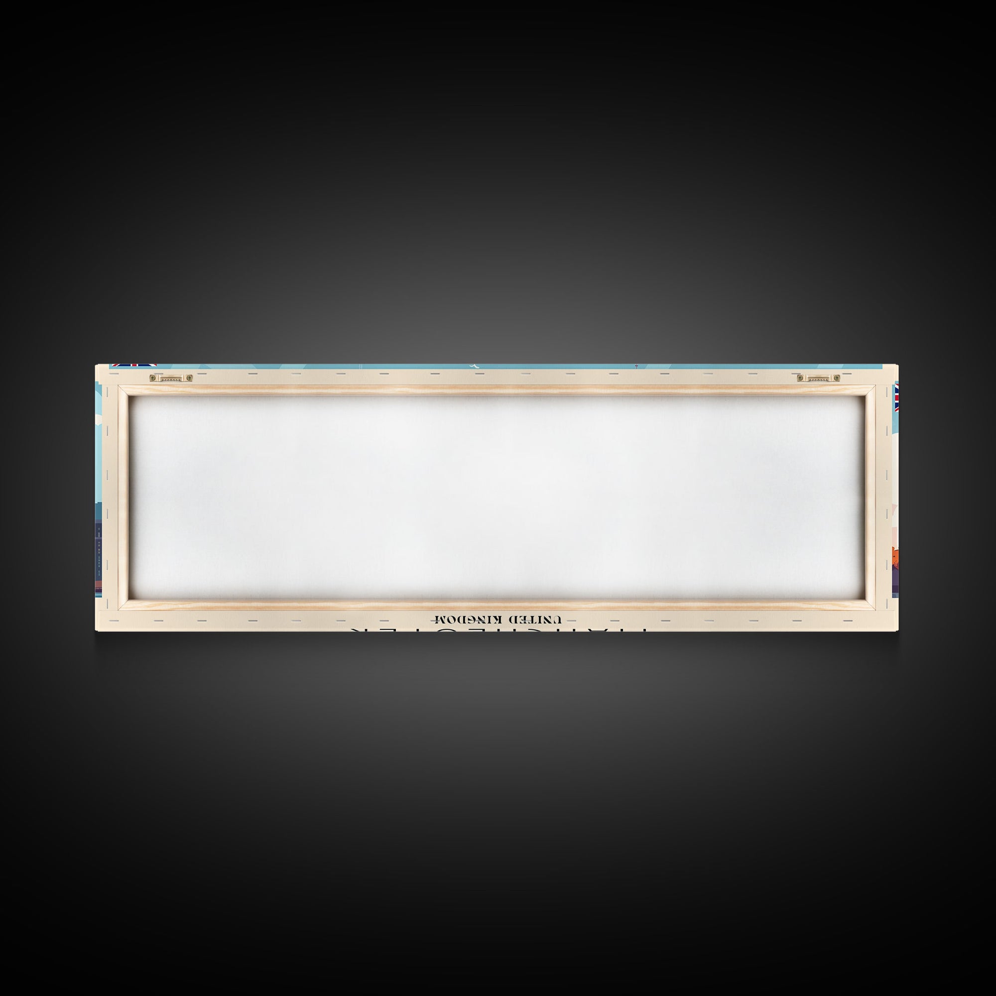 Manchester United Kingdom Panoramic Travel Poster, Framed Canvas Print or Metal Wall Art, Travel Art, Home Decor, Panoramic Painting, Midcentury Art