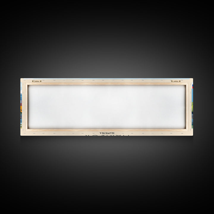 Maribor Slovenia Panoramic Travel Poster, Framed Canvas Print or Metal Wall Art, Travel Art, Home Decor, Panoramic Painting, Midcentury Art