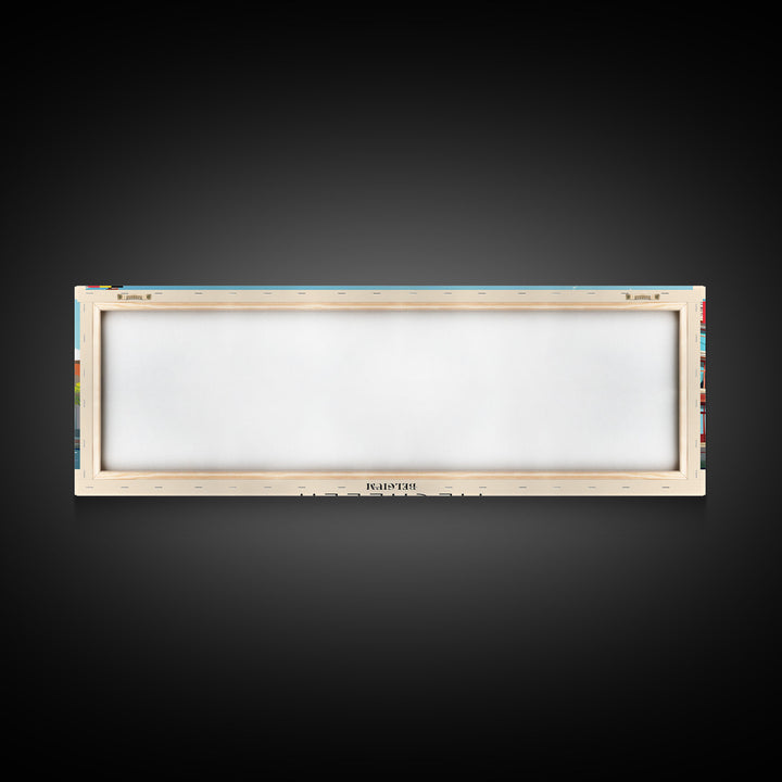 Mechelen Belgium Panoramic Travel Poster, Framed Canvas Print or Metal Wall Art, Travel Art, Home Decor, Panoramic Painting, Midcentury Art