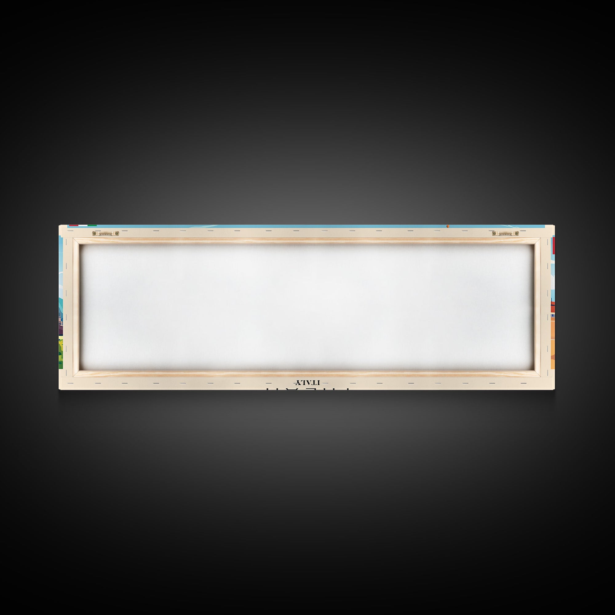 Milan Italy Panoramic Travel Poster, Framed Canvas Print or Metal Wall Art, Travel Art, Home Decor, Panoramic Painting, Midcentury Art