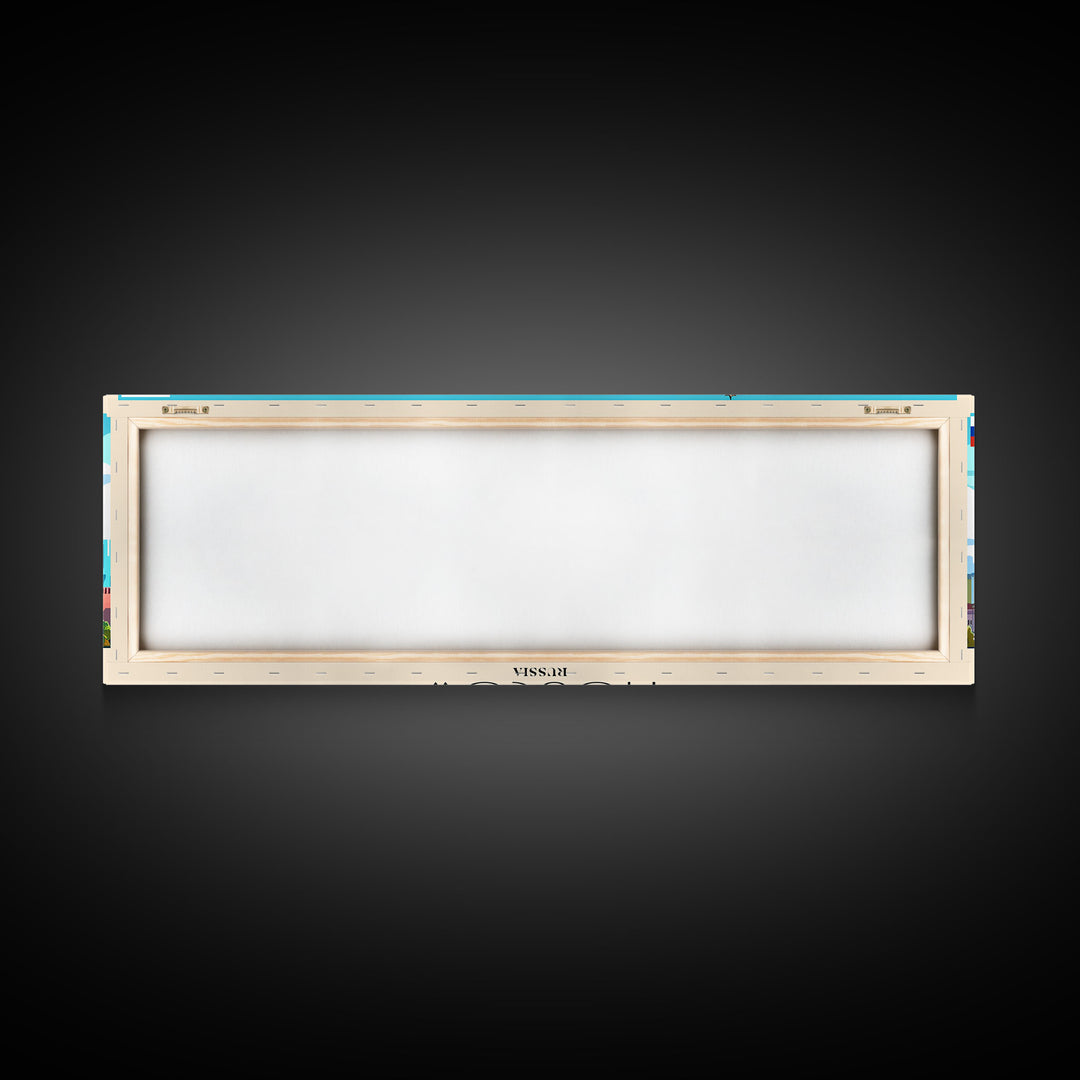 Moscow Russia Travel Print Wall Art, Panoramic City Art, Travel Art, Wall Decor, Vacation Gift, Framed Canvas Print Or Metal Art