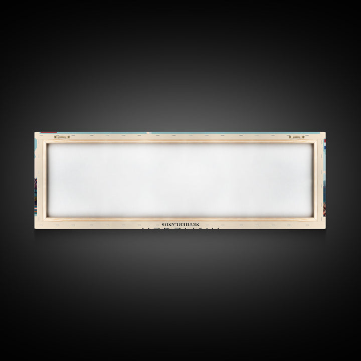 Nijmegen Netherlands Panoramic Travel Poster, Framed Canvas Print or Metal Wall Art, Travel Art, Home Decor, Panoramic Painting, Midcentury Art