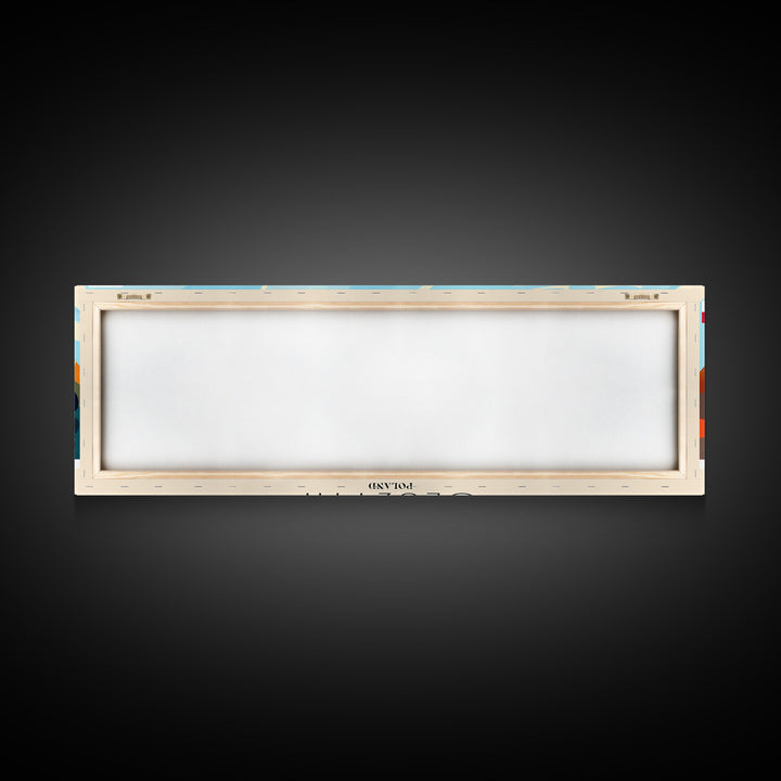 Olsztyn Poland Panoramic Travel Poster, Framed Canvas Print or Metal Wall Art, Travel Art, Home Decor, Panoramic Painting, Midcentury Art