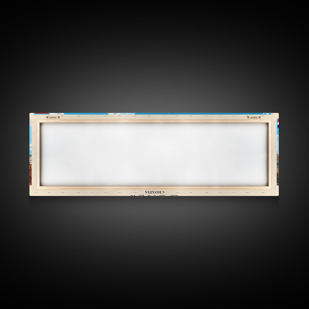 Osijek Croatia Travel Print Wall Art, Panoramic City Art, Travel Art, Wall Decor, Vacation Gift, Framed Canvas Print Or Metal Art