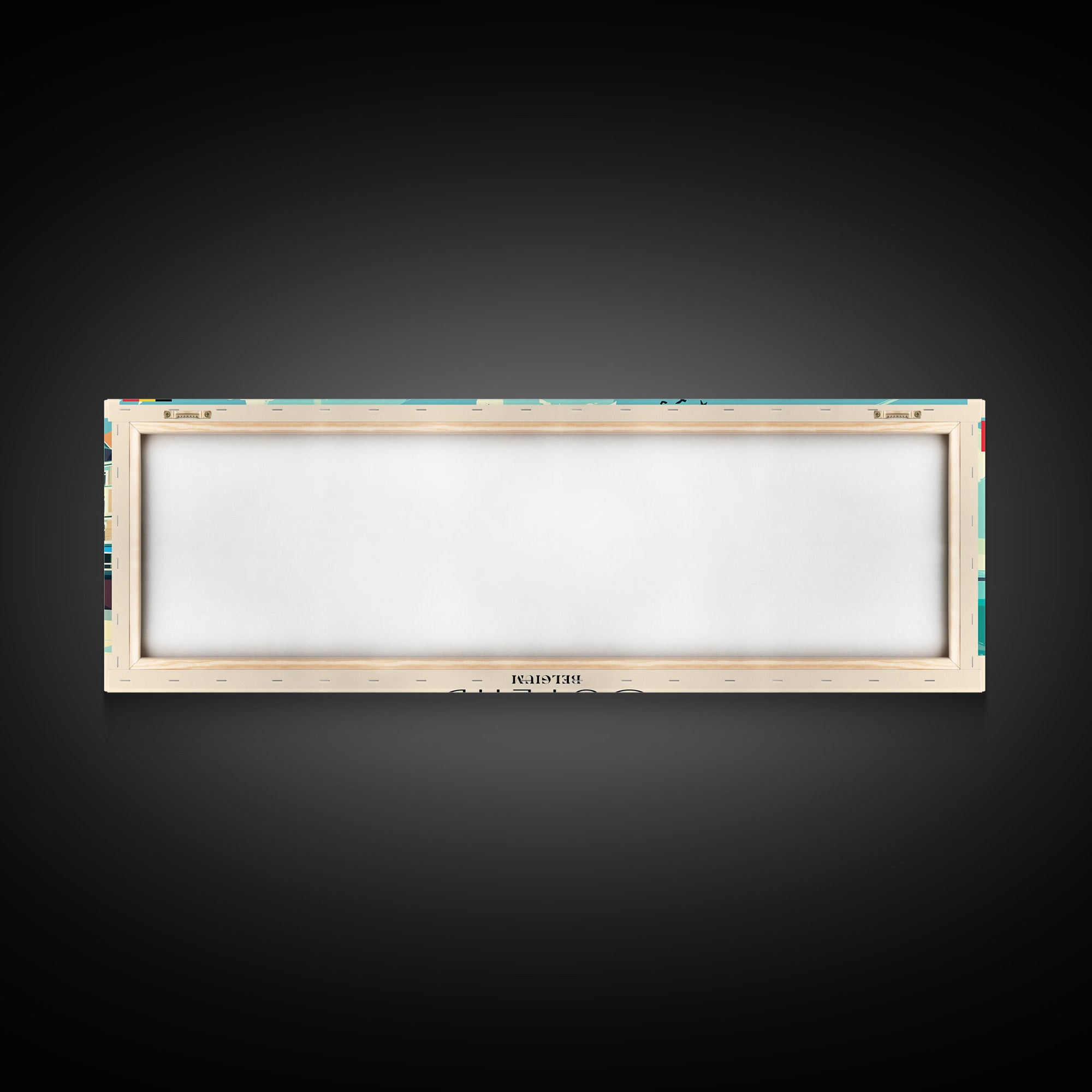 Ostend Belgium Panoramic Travel Poster, Framed Canvas Print or Metal Wall Art, Travel Art, Home Decor, Panoramic Painting, Midcentury Art