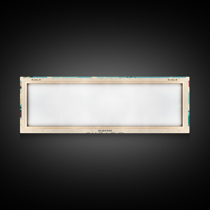 Ostend Belgium Panoramic Travel Poster, Framed Canvas Print or Metal Wall Art, Travel Art, Home Decor, Panoramic Painting, Midcentury Art